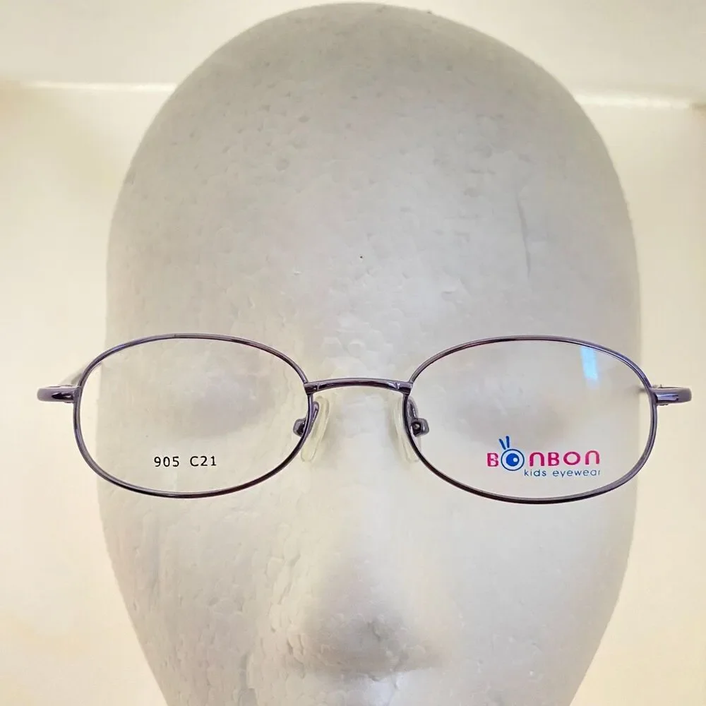 #5823 Bon Bon Girls Purple Oval Eyeglass Metal Frames 42-16-125